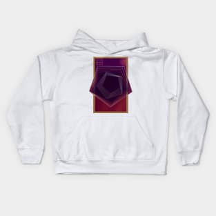 Purple geometric abstract Wine gold luxe Kids Hoodie